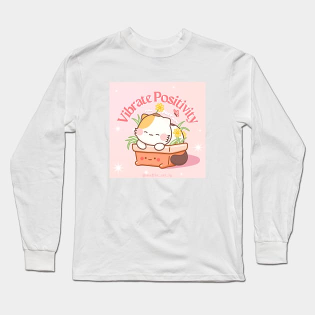 Vibrate positivity! Long Sleeve T-Shirt by @muffin_cat_ig